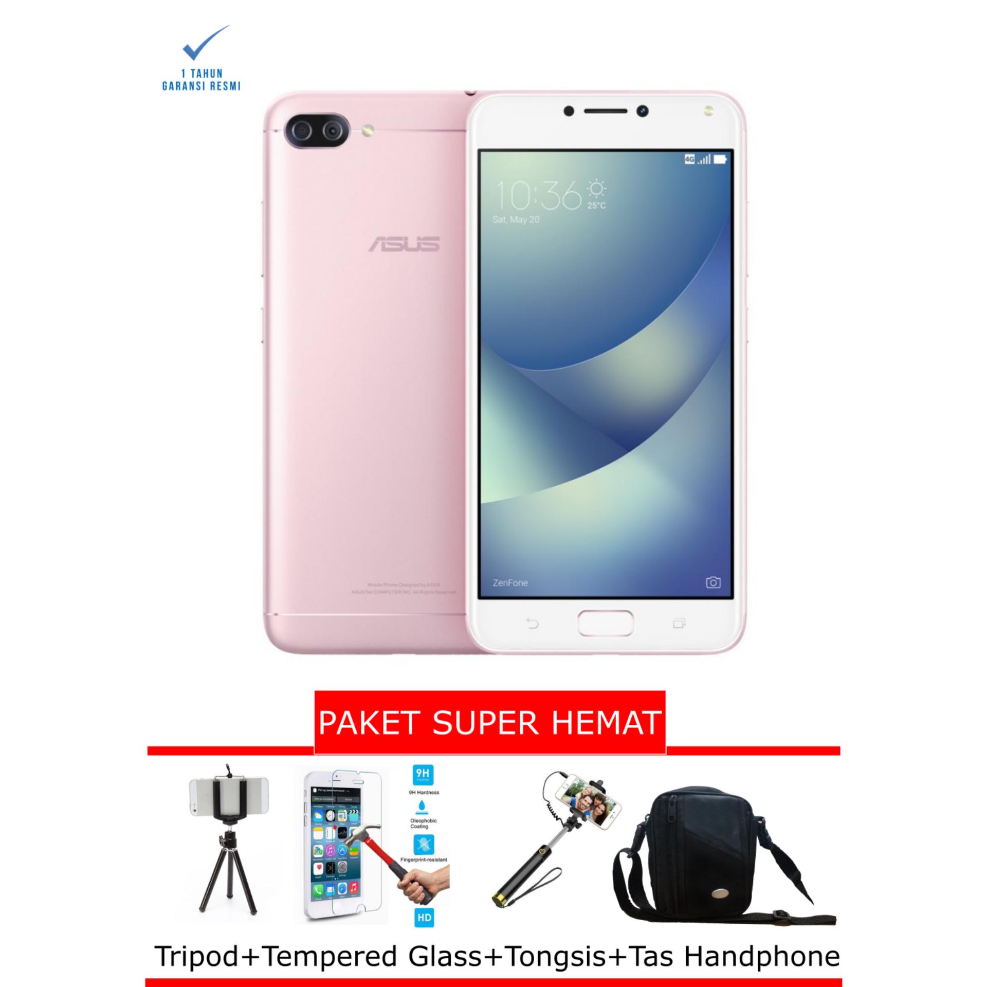 Asus Zenfone 4 Max ZC554KL Pink Free Bumper Paket Super Hemat