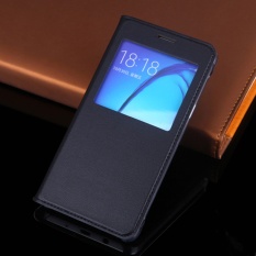 Asuwish Flip Cover Leather Case untuk Samsung GALAXY Grand Prime Duos G530 G530F G530H G531H G531F Phone Case Slim View Shell Shockproof-Intl