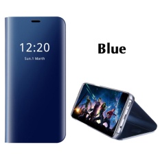 Asuwish Pintar Chip IC Telepon Case untuk Samsung Galaksi Note 8 Mewah Bening Tampilan Dibangun Di-Dalam Penyangga Cermin Keras Lipat Sarung -Internasional