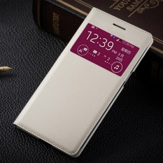 Asuwish Smart View Flip Cover Leather Case untuk Samsung GALAXY Grand 2 Duo G7102 G7105 G7106 Asli Phone Case Back Sleep Wake-Intl