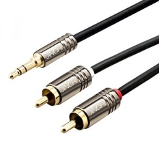 Kabel Audio, Vandesail Stereo Splitter Kabel 3.5mm untuk 2RCA Pria KE Pria dengan Berlapis Emas (16.4ft/5 M) -Intl