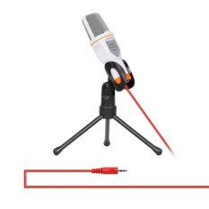 Audio Professional Condenser Microphone Mic Studio Sound Recording + Mini Desktop Tripod(White) - intl