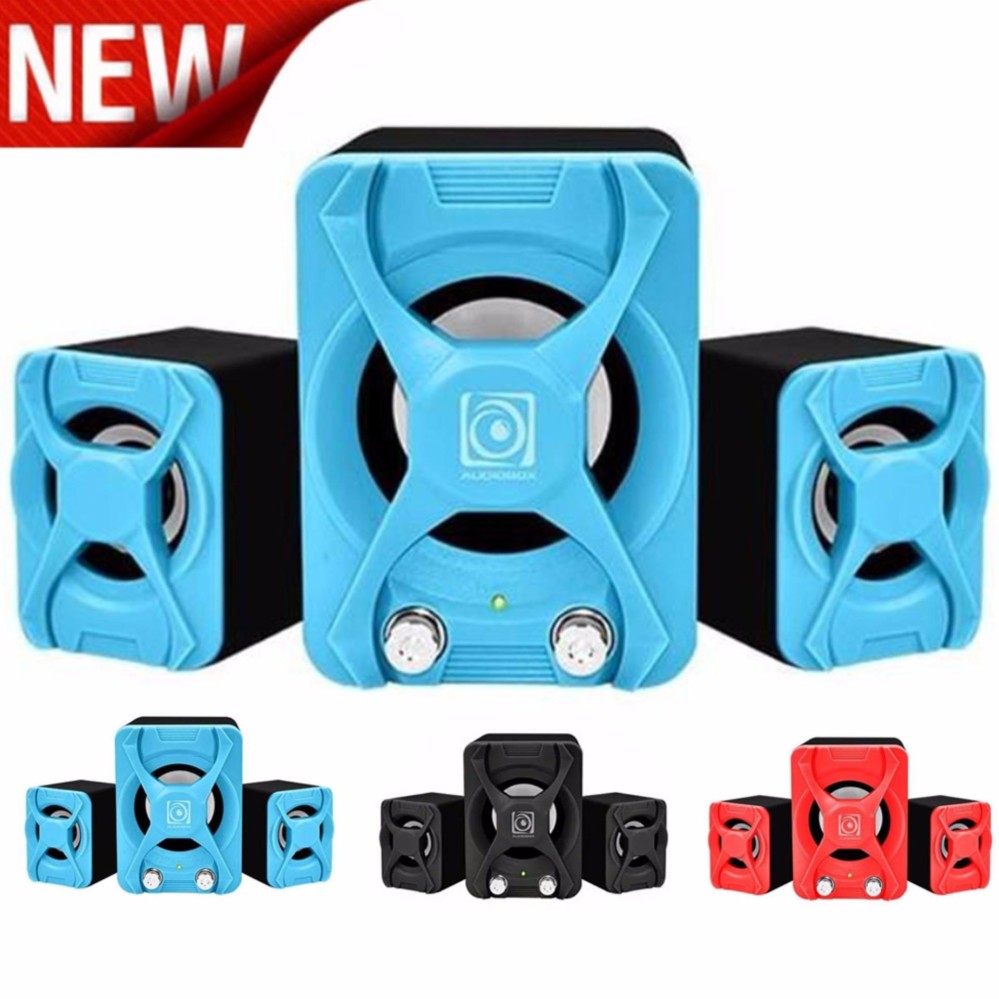 Audiobox Speaker 2.1 Super Reflect Bass - Biru