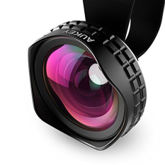 AUkEy Optic Pro Lens Phone Selfie 18mm HD Wide Angle Lensa Kamera Kit untuk Ponsel Murni (HITAM) -Intl
