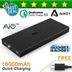 Aukey Power Bank 2 Port 2A 16000Mah Quick Charge 3.0 - PB-T9