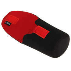 Autoleader CADEN Neoprene Case Waterproof Kantong Pelindung Tas M untuk DSLR Kamera Lensa (Merah/Hitam)