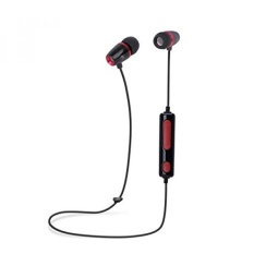 Autvivid Bluetooth Earphone Wireless Headphone Earbud Headphone dengan Mic dan Controller untuk IPhone IPad IPod Macbook Samsung Galaxy LG Sony Laptop Tablet (Tipe 1, Hitam & Merah)-Intl