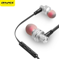 Awei / With The Victoria 10TY Ear Plug Ear Bass Headphones Metal Headset Headset Manufacturers (silver Gray)(Color:Silver gray)(Size:US:) - intl