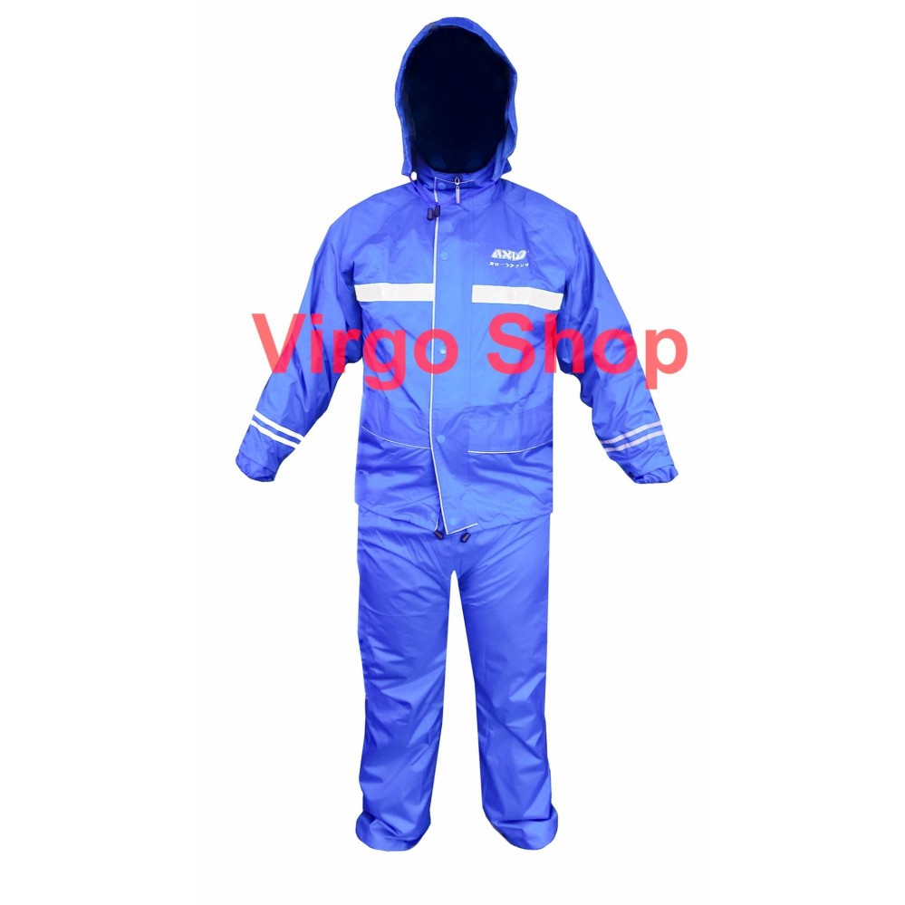 AXIO Jas Hujan 2 Lapis Tabal Europe Original Bahan Lembut AX882 - Biru