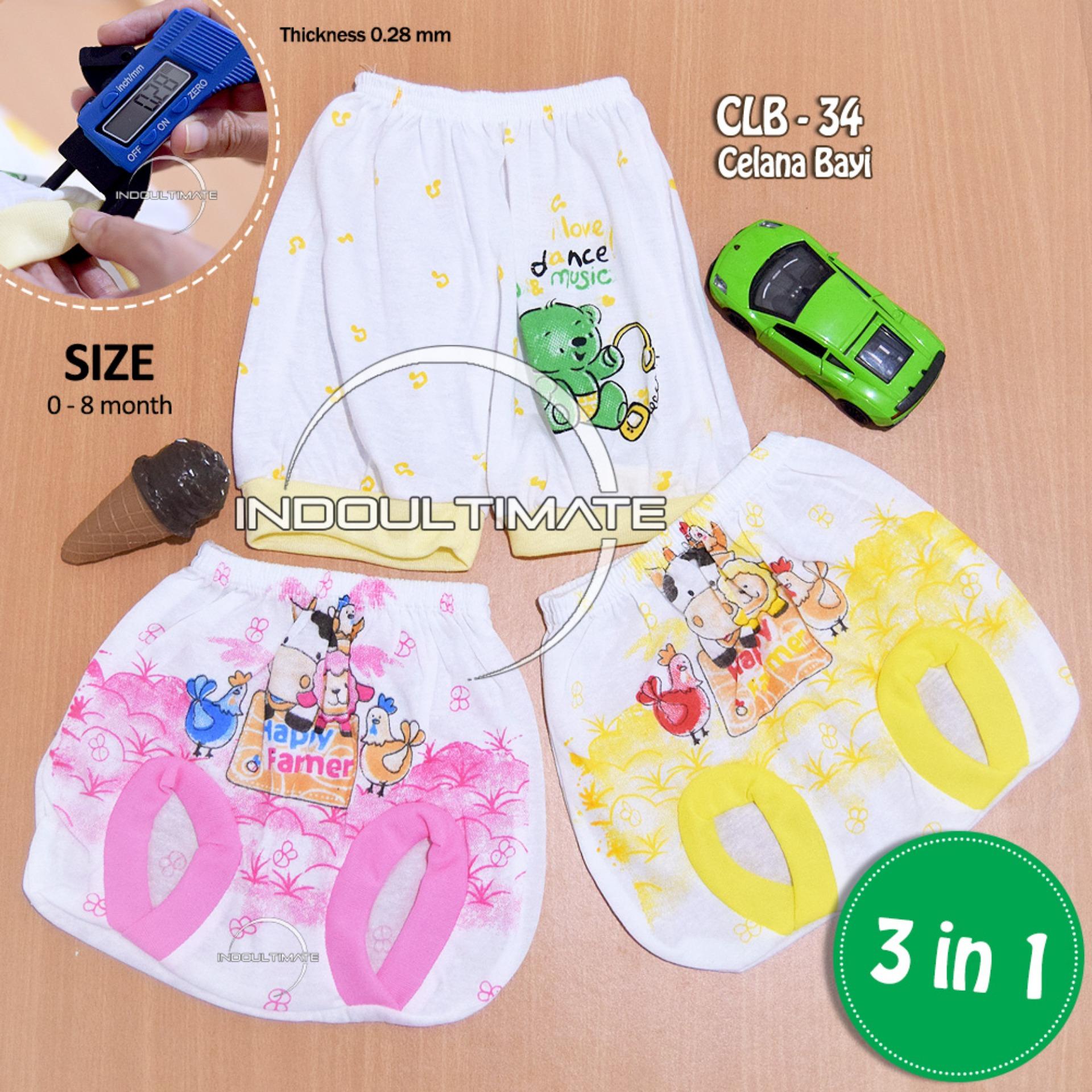 Baby Leon Celana Pendek Bayi CLBS-34 RANDOM isi 3pcs / Celana Anak Unisex / Laki-Laki / Perempuan SEHARI HARI DIRUMAH