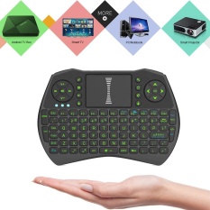 Backlit 2.4 GHz Wireless Keyboard Air Mouse Touchpad Handheld Remote Control Backlight untuk Android TV BOX Smart TV PC Notebook -Intl