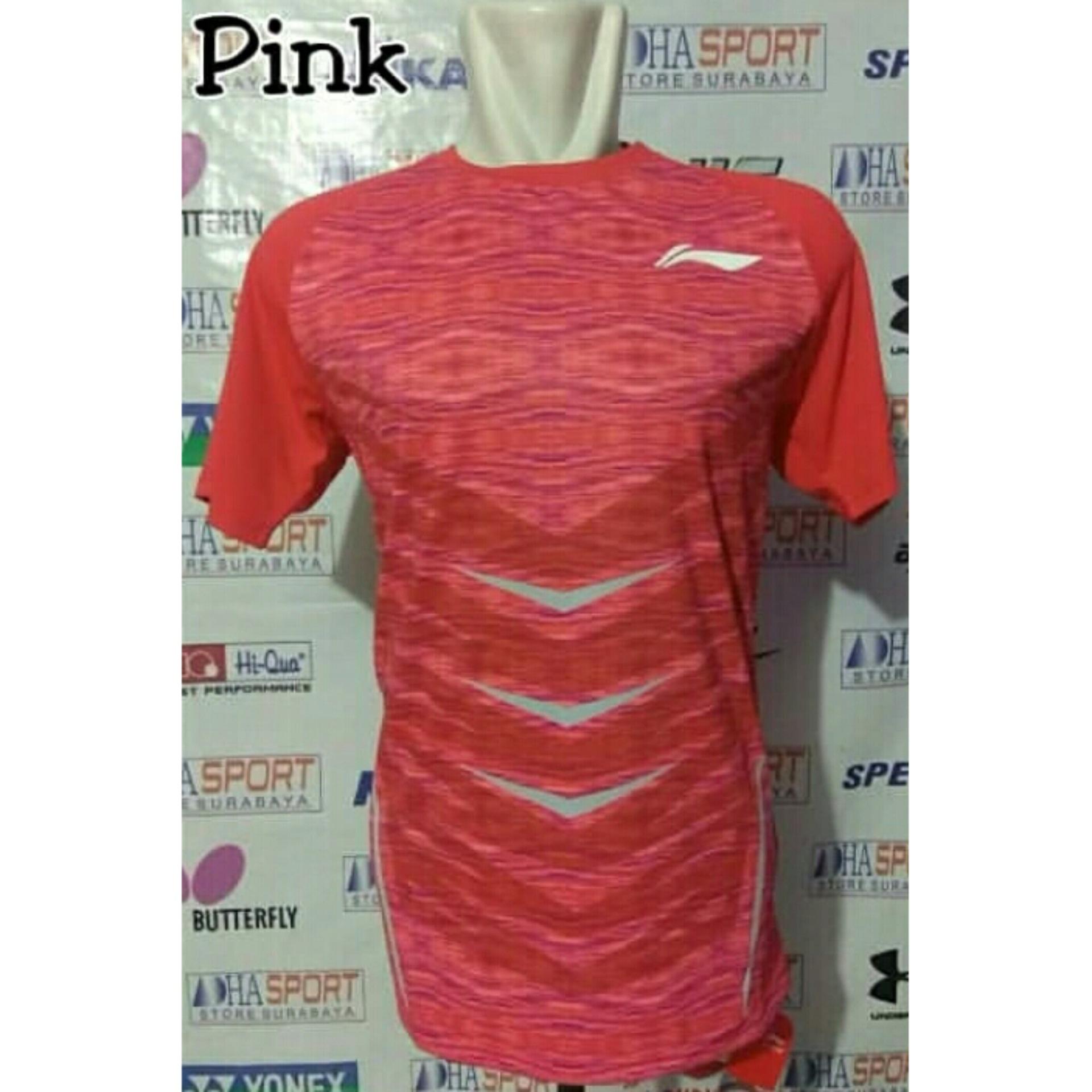 BAJU JERSEY KAOS BADMINTON TENIS MEJA Lining ATSM553 Original MURAH OBRAL DISKON JUAL PAKAIAN OLAHRAGA BULUTANGKIS PINGPONG ADHA SPORT STORE