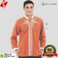 Baju Muslim Pria/Baju Koko Katun Paris Orange SPS111-04 Murah #NAME
