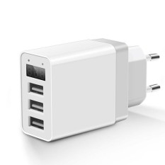 Bakeey 2.4A Layar LED 3 Port Uni Eropa Plug Perjalanan Cepat Charger Dinding untuk iPhone X 8 PLUS S8 Xiaomi 6-Intl