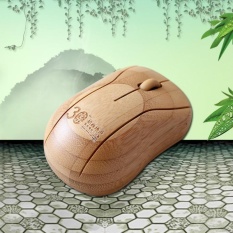 Bamboo Wireless Kayu Bambu Kreatif Pertemuan Bisnis Kantor Mouse (Brown)-Intl