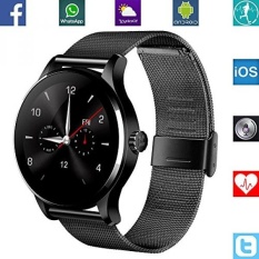 Banaus B4 Terbaru Smart Watch dengan Bluetooth 4.0 Mendukung Monitor Detak Jantung untuk Android Samsung Galaxy S4/S5/S6/ S7/Note3/Note4/Note5/Note6 HTC Sony LG Xiaomi Huawei ZUK IPhone SE/6 S /7/8/8 Plus (Hitam) -Intl