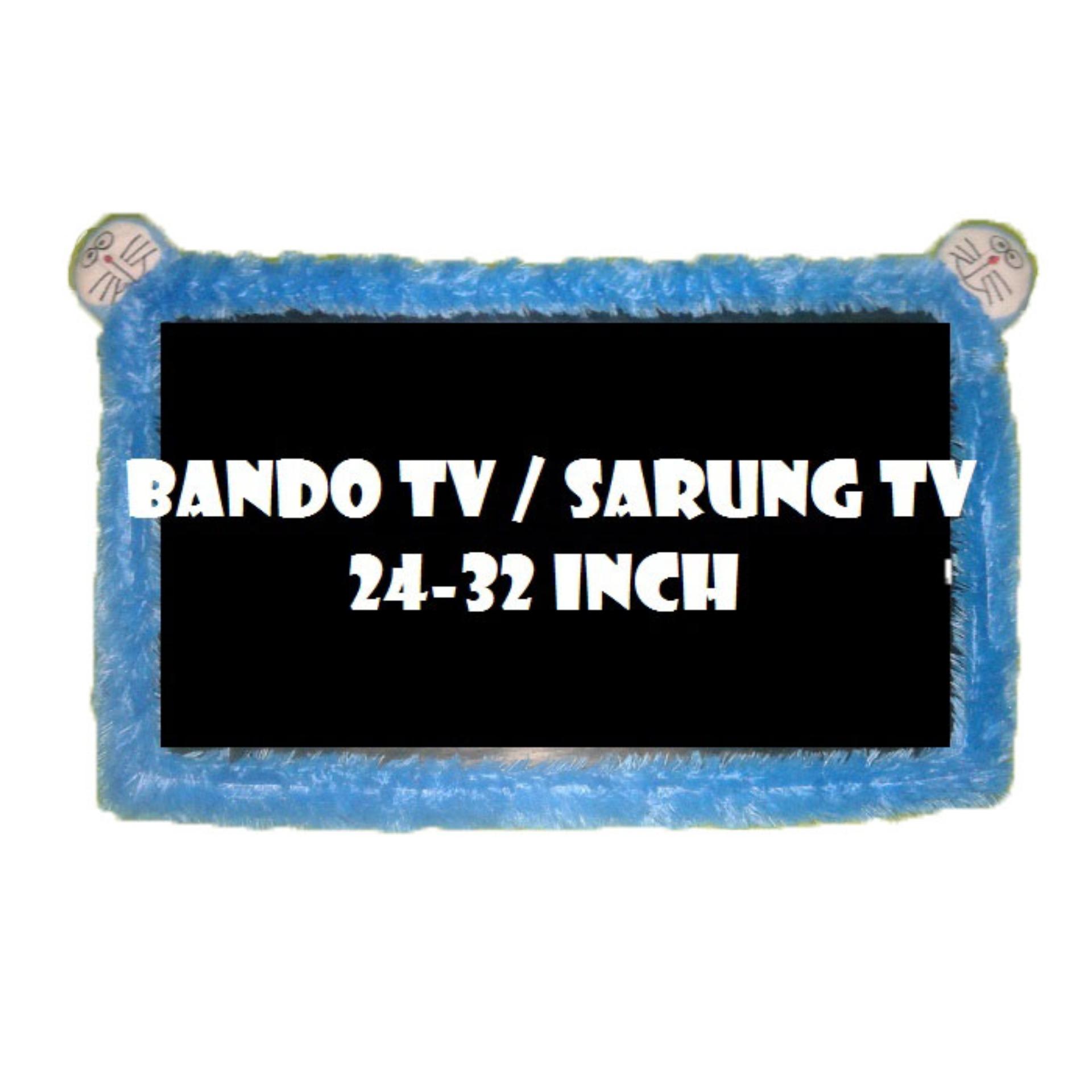 BANDO Tv Karakter DORAEMON Biru 22-32inch Aksesoris TV / Sarung TV / Bandana TV