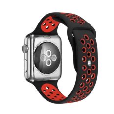 Band untuk Apple Watch 38mm, Silicone Sport Tali Penggantian Gelang Gelang dengan Quick Release Buckle untuk Apple Watch Nike +, Seri 2, Seri 1, SPORT, Edition-Intl