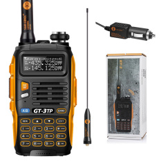 Baofeng GT-3TP Mark III Dual Band UHF/VHF 8 watt Waterproof - Hitam & Gratis Charger Mobil