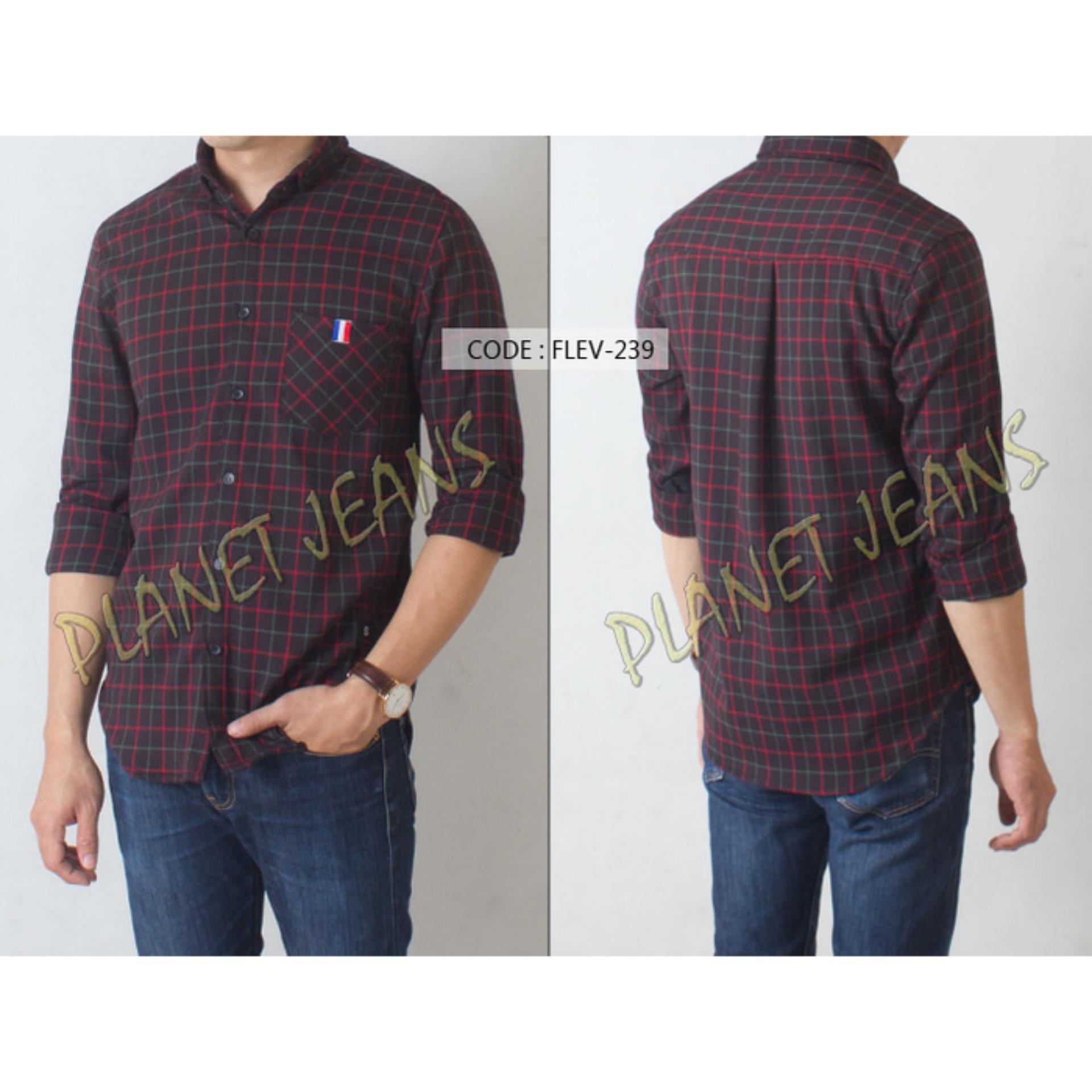 baru kemeja laki laki / baju hem untuk pria / cowok tangan panjang/ terlaris