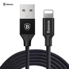BASEUS 1.2 M 2A Lightning 8 Jarum Cepat Kabel Pengisi Daya Data untuk iPhone iPad dengan IOS 10 Versi- internasional