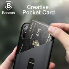 BASEUS CARD POCKET CASE FOR IPHONE X BACK COVER CASE
