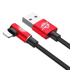 BASEUS L Tipe Pengisi Daya Kabel untuk iPhone 8 7 6 5 Kabel Pengisian Cepat USB Pengisi Daya untuk iPhone iPad USB kabel Pengisi Daya 2A Kabel Data-Internasional