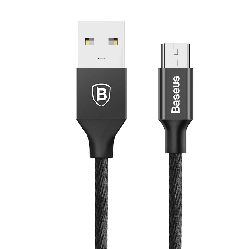 BASEUS Kabel USB Mikro 2A Sinkronisasi Data Cepat MicroUSB Charger untuk Samsung Huawei Xiaomi HTC LG Android Ponsel Kabel-Intl