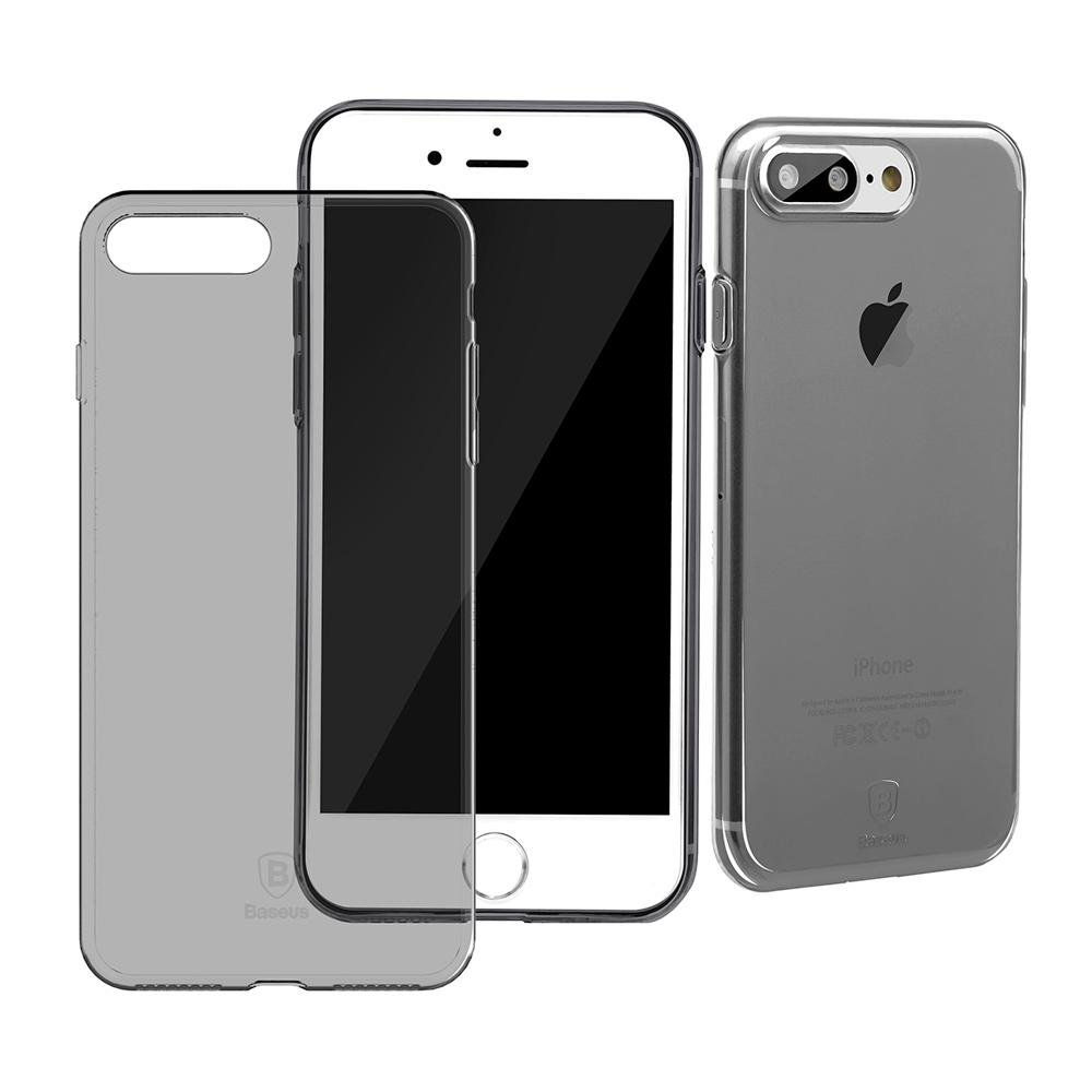 BASEUS Simple Series Clear TPU Case for iPhone 7 Plus 5.5 Inch - Black - intl