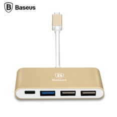 BASEUS Type-c Ke Tipe-c dan 3 Port USB HUB Adaptor untuk MacBook Baru Google GD- INTL
