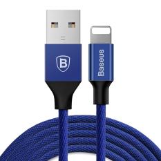 BASEUS Yiven Sinkronisasi Data IPhone Lightning Cable untuk IPhone 7, IOS 10 Versi (1.8 M) -Navy Blue-Intl