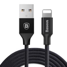 BASEUS Yiven Lightning 8 Pin Kabel USB iPhone untuk iPhone 7, IOS 10 Versi (1.8 M)-Hitam-Intl