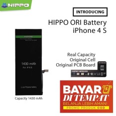 Handcom - Baterai Hippo Double Power Iphone 4S 1430mAh Original - Garansi Resmi 1 Tahun
