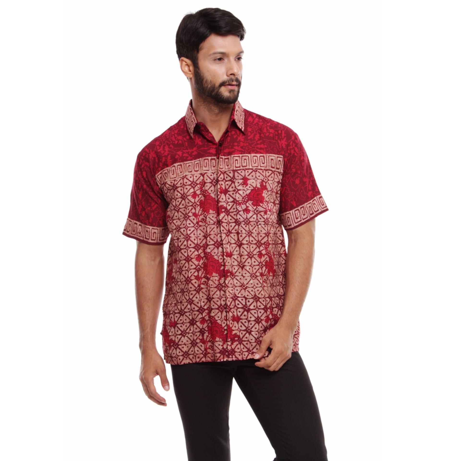 Batik Trusmi-Hem Keong PS-Merah