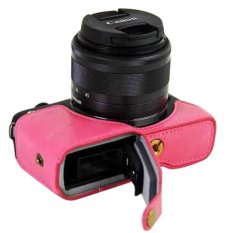 Baterai Port Desain, PU Leather Camera Case untuk Canon EOS M10 15-45mm 55-200mm DSLR Pelindung Casing Cover Case-Internasional