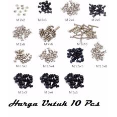 10 Pcs Baut Laptop / Notebook / Screws/ Sekrup / Hardisk / SSD / Segala Merek