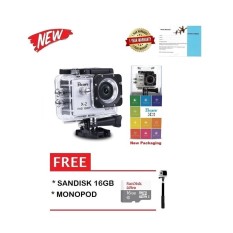Bcare BCam X-2 WiFi 12 MP 1080 P-Silver + sandisk 16 GB + monopod .