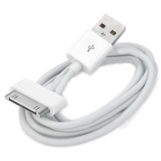 Beauty Kabel Apple USB Sync Data Charging Charger Cable Cord Kabel Apple iPhone 4G Original Kabel Data Iphone 4 / Cable Data Ipad 1/ Kabel ipad 2 / cable ipad 3 - White/Putih
