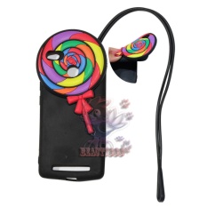 Beauty Case 3D Xiaomi Redmi 3X Silicone 3D Lollipop Candy Rush Sugar + Necklace Kalung Jelly Case / Silikon Boneka / Soft Case / Silicone Case 4D Unik / Case Xiaomi Redmi 3S / Silicone Case 3D Lolipop