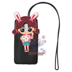 Beauty Case 3D Xiaomi Redmi Note 4X Silicone 3D Rabbit Hat Cute Girls + Necklace Kalung Jelly Case / Silikon Boneka / Soft Case / Silicone Case 4D Unik / Case Xiaomi Redmi Note 4X / Silicone Case 4D Boneka