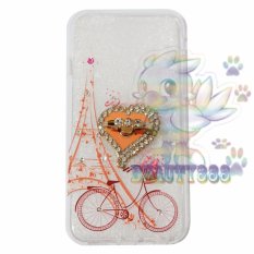 Beauty Case iPhone 6 iPhone6 / iPhone 6G / iPhone 6S / iPhone Ukuran 4.7 inch Softshell Swarovski Animasi Vintage Bicycle Love + Holder Ring Love Soft Case ...