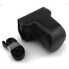 Beauty Leather Case Sarung Bag Srap Camera For Fujifilm X-M1/X-A1/X-A2/XM1/XA2/XA1 - Black/Hitam