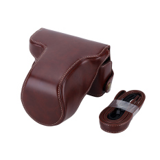 Beauty Leather Case Sarung Bag Srap Camera For Fujifilm X-M1/X-A1/X-A2/XM1/XA2/XA1 - Brown/ Coklat