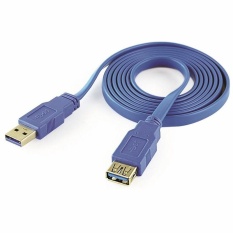 Beautymaker 1.5m/4.9ft USB 3.0 Type-A Male to Female Extension Flat Slim Cable PC Laptop - intl