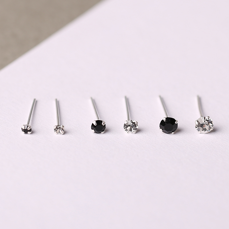 Some Kecil Zirkonium Berlian Tindik Daun Telinga Mini Anting