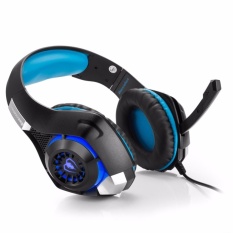 Beexcellent GM-1 Suara Stereo Gaming Headphone Headset Earphone (Biru dan Hitam X89-Intl