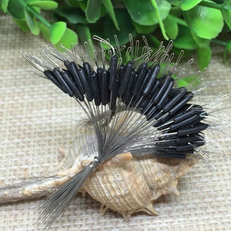 Benang Senar Double Kail Pancing Hooks Fishing Line 50 Pcs