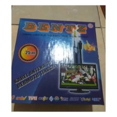 Bentz Antena Kabel Tv Coaxial Rg 6 5c 2v 75ohm 25m 25 Meter + Drat