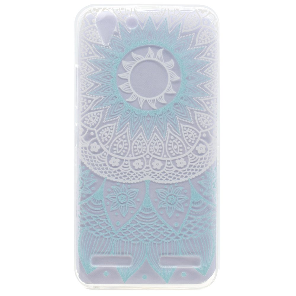 Bermotif TPU Phone Case untuk Lenovo VIBE K5/Vibe K5 Plus-Henna Bunga-Internasional