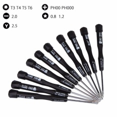 TERBAIK 10 In 1 Obeng Set T3 T4 T5 T6 P2 P5 PH00 PH000 Y2.5 Flat 2.0 Ponsel Laptop PC Membuka Alat Perbaikan Kit-Intl
